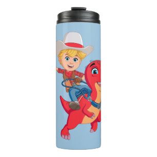 Jon und Blitz   Dino Ranch Thermosbecher