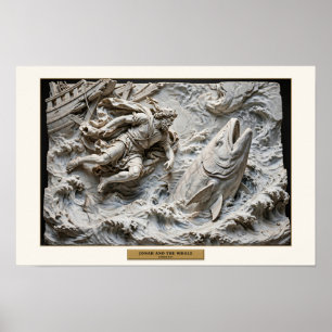 Jona und der Wal — Renaissance-Marmor Poster