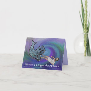 Jonah and the Whale Rosh Hashanah Card Feiertagskarte