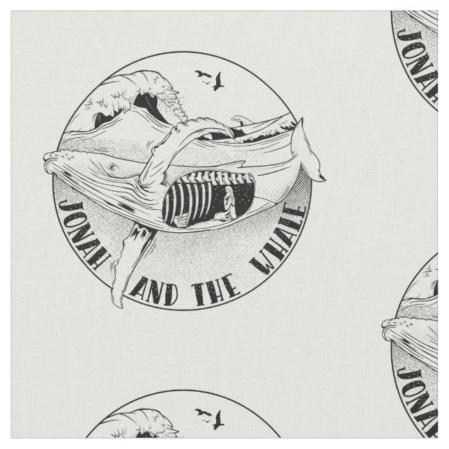 Jonah in der Zeit der Bibelkunst Stoff (Nahaufnahme)