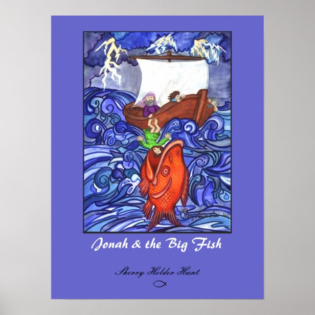 Jonah & The Big Fish Print Poster (Vorne)