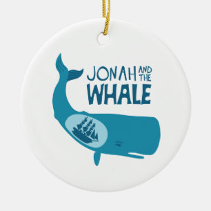 Jonah und der Wal Keramik Ornament