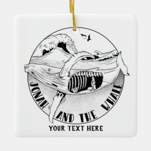 Jonah und der Wal Keramikornament