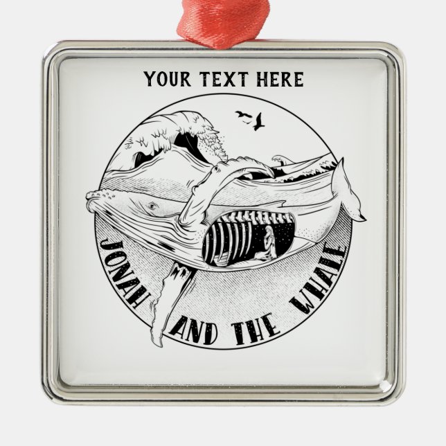 Jonah und der Wal Ornament Aus Metall (Vorne)