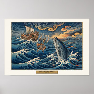 Jonah und der Wal — Ukiyo-e Poster