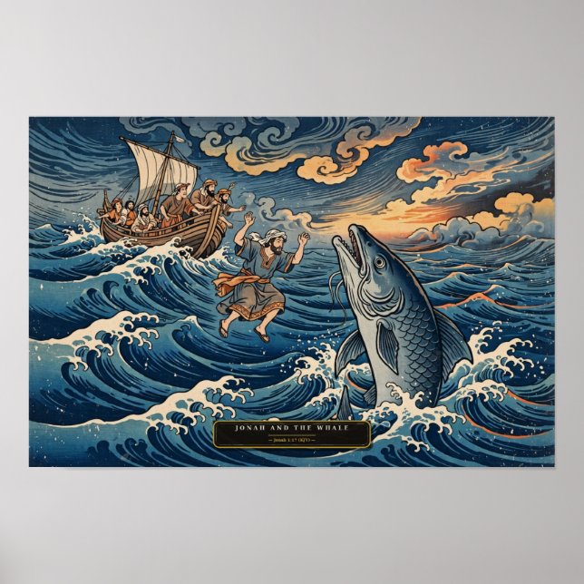 Jonah und der Wal — Ukiyo-e Poster (Vorne)