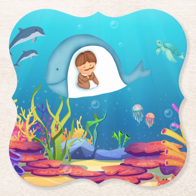 Jonah und die Untersetzer der Whale Kids Bracket (Vorderseite)