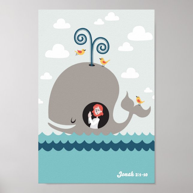 Jonah und die Whale-Poster-Bibelgeschichte Christl Poster (Vorne)