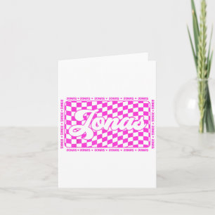 Jonas Checkered Vorname I Liebe Jonas Hearts 80er Karte