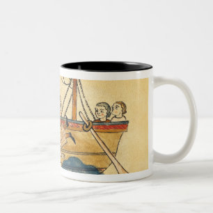 Jonas gegessen durch den Wal Zweifarbige Tasse