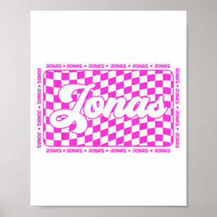 Jonas Kariert Vorname Ich liebe Jonas Hearts 80er Poster