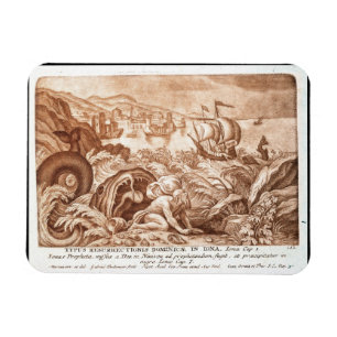 Jonas und der Wal, Illustration von einer Bibel, Magnet