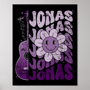 Jonas Vorname Ich liebe Jonas Mädchen Groovy 80er  Poster