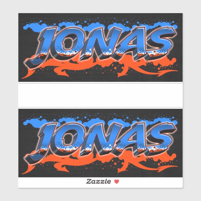 Jonas Vorname Name Graffiti Aufkleber Sticker (Blatt)