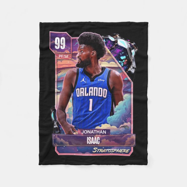 Jonathan Isaac 99 Dark Card Hd Fleecedecke (Vorderseite)
