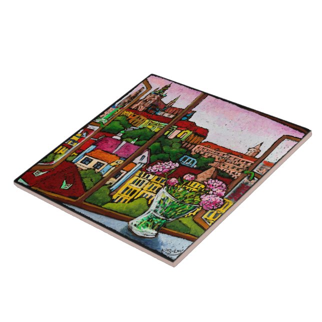 Jonathan Kis-Lev Sonnenuntergang in Prag-Fliese Fliese (Seite)