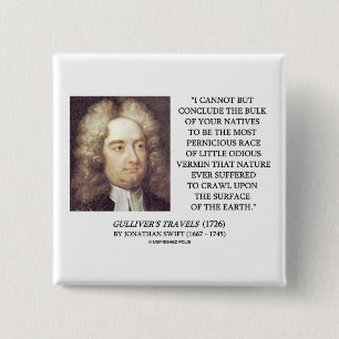 Jonathan Swift-Masse Eingeboren-abscheuliche Button