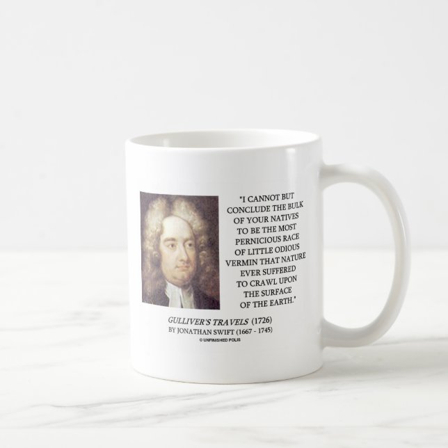 Jonathan Swift-Masse Eingeboren-abscheuliche Tasse (Rechts)
