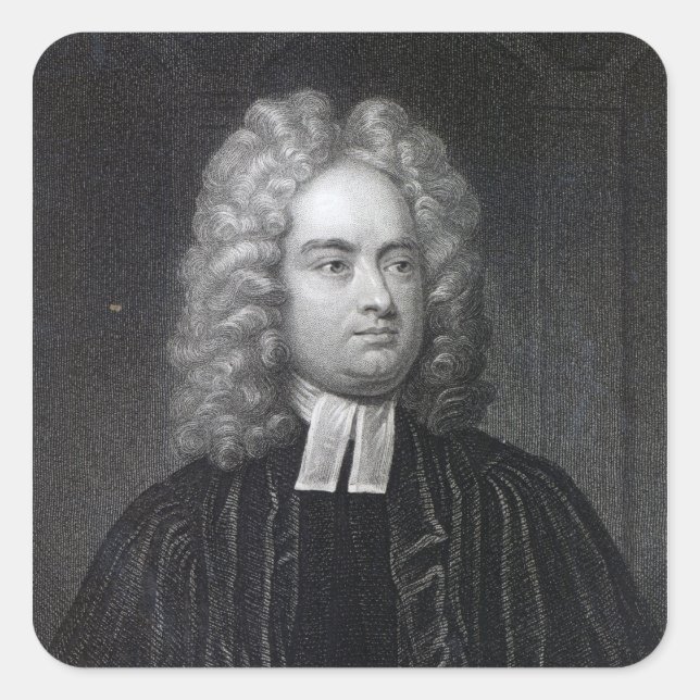 Jonathan Swift Quadratischer Aufkleber (Vorderseite)