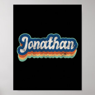 Jonathan Vorname Junge Vintage Stil 70er 80er Pers Poster