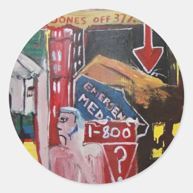 JONES AUSSCHLIESSEN RUNDER AUFKLEBER (Vorderseite)