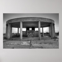 Jones Beach Gazebo (Schwarz und Weiß)
