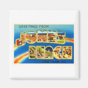Jones Beach New York New York New York Vintage Tra Magnet