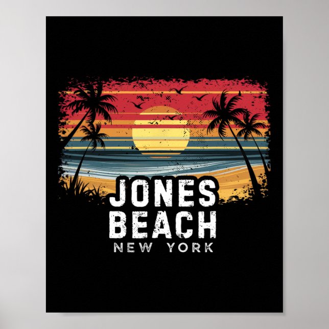 Jones Beach New York Surfboard Beach _1  Poster (Vorne)