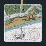 Jones Beach Staat Park NY Chart Keramikornament<br><div class="desc">Jones Beach Staat Park,  NY Weihnachtsschmuck aus nautischen Diagramm gemacht.</div>