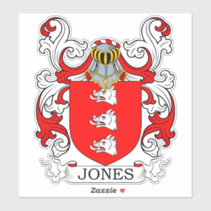 Jones Familienwappen Aufkleber