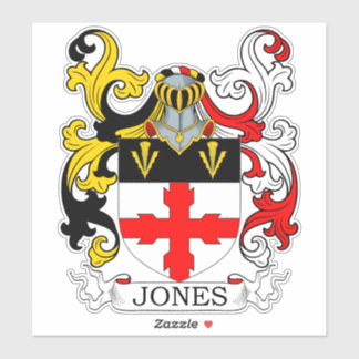 Jones Familienwappen Aufkleber