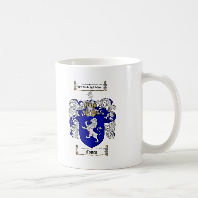 JONES-FAMILIENWAPPEN - JONES-WAPPEN KAFFEETASSE (Rechts)