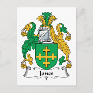Jones Familienwappen Postkarte