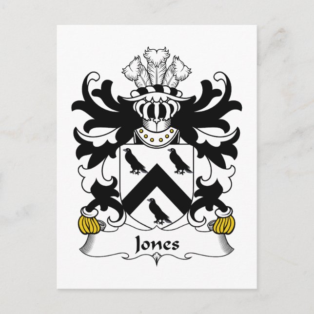 Jones Familienwappen Postkarte (Vorderseite)