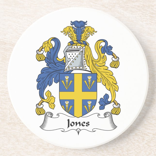 Jones-Familienwappen Untersetzer (Vorne)