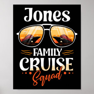 Jones Family Cruise Squad Personalisierte Jones Fe Poster