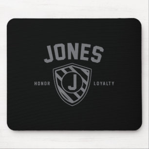 Jones Family Shield Shirt Nachname Wappen Passend Mousepad