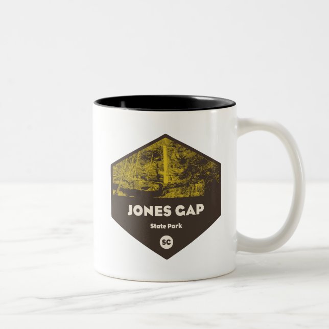 Jones Gap Staat Park South Carolina Zweifarbige Tasse (Rechts)