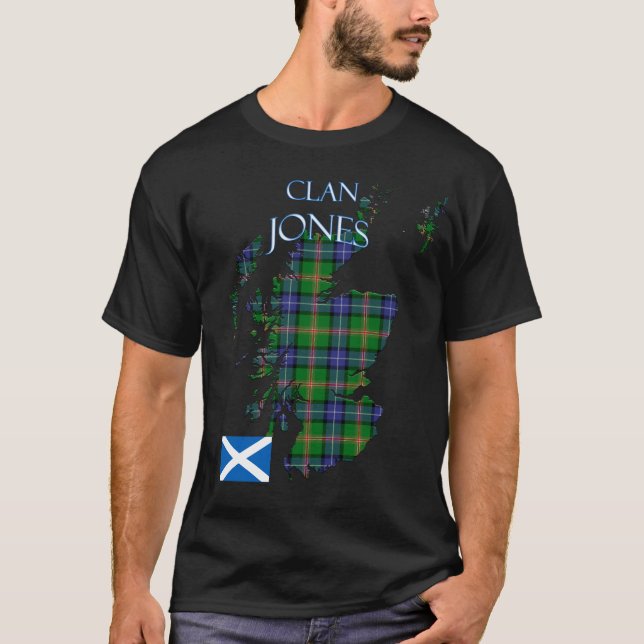 Jones Scottish Clan Tartan Scotland T-Shirt (Vorderseite)