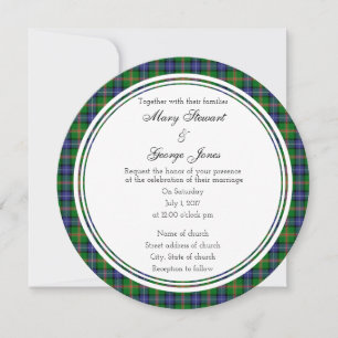 Jones Scottish Wedding Round Einladung