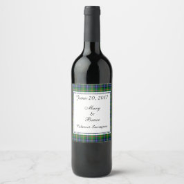 Jones Scottish Wedding Wine Label Weinetikett