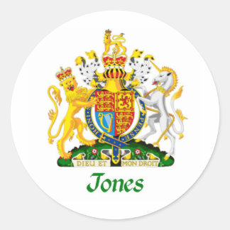 Jones Shield aus Großbritannien Runder Aufkleber
