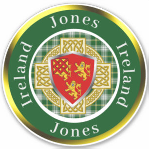 Jones Shield & Celtic Cross Personalisiert Aufkleber