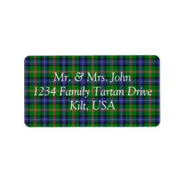 Jones Tartan Label Adressaufkleber