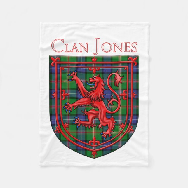 Jones Tartan Scottish Kariert Lion Rampant Fleecedecke (Vorderseite)