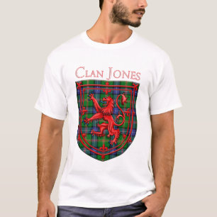 Jones Tartan Scottish Kariert Lion Rampant T-Shirt