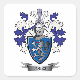 Jones-Wappen Quadratischer Aufkleber