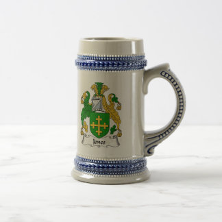 Jones-Wappen Stein - Familienwappen Bierglas