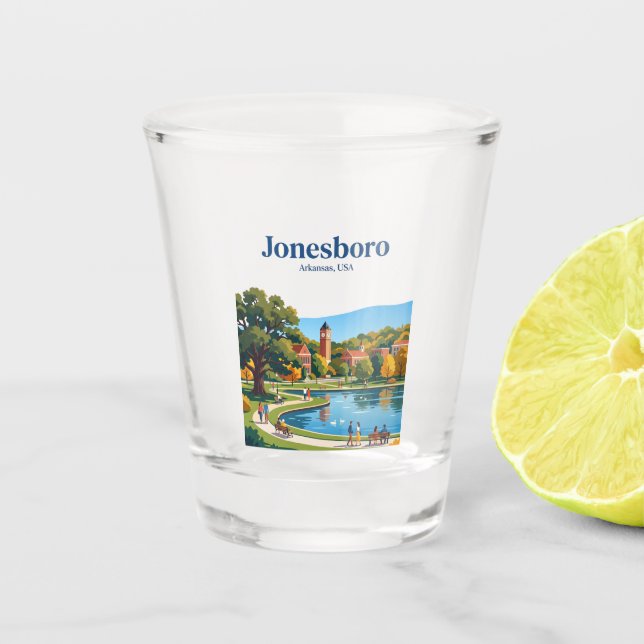 Jonesboro USA Schnapsglas (Vorderseite)