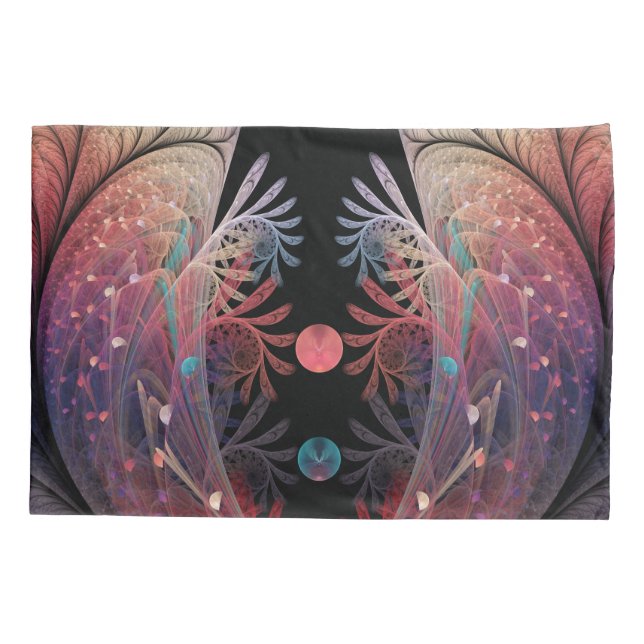 Jonglage Abstract Modern Fantasy Fractal Art Kissenbezug (Rückseite)